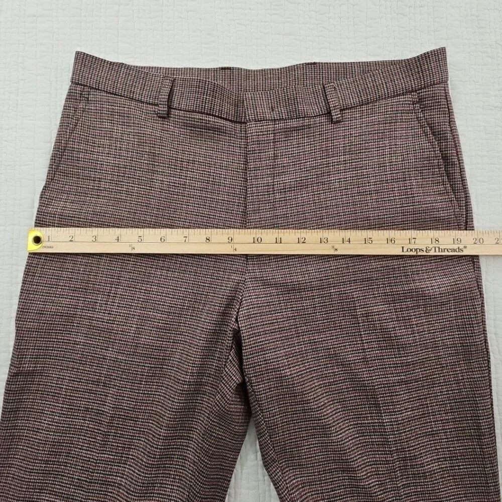 Tommy Hilfiger Performance Pants Men's 34x32 Red Black Houndstooth EUC‎ Luxury